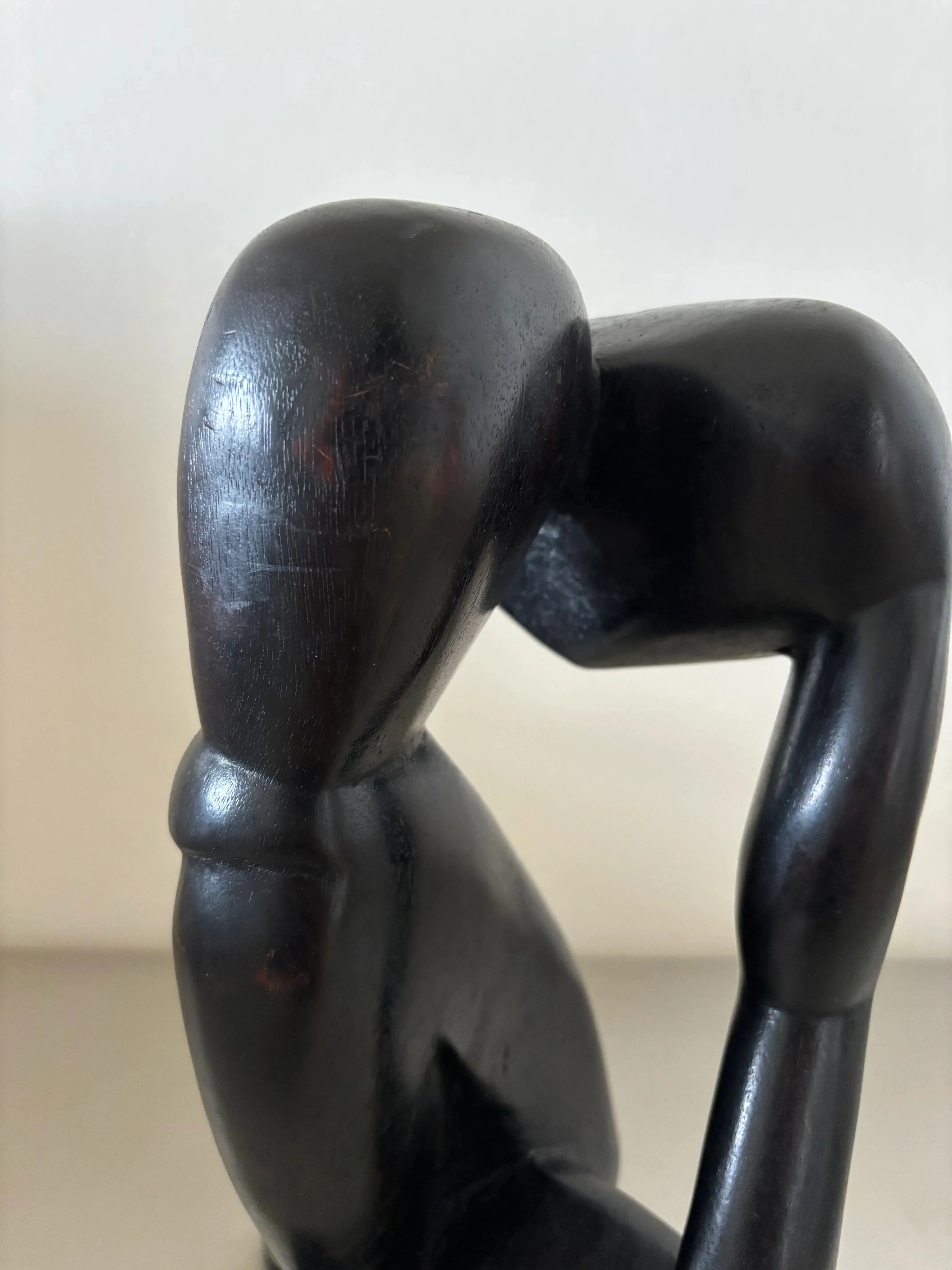 Black Wooden Object - “The Thinker” - Image 5