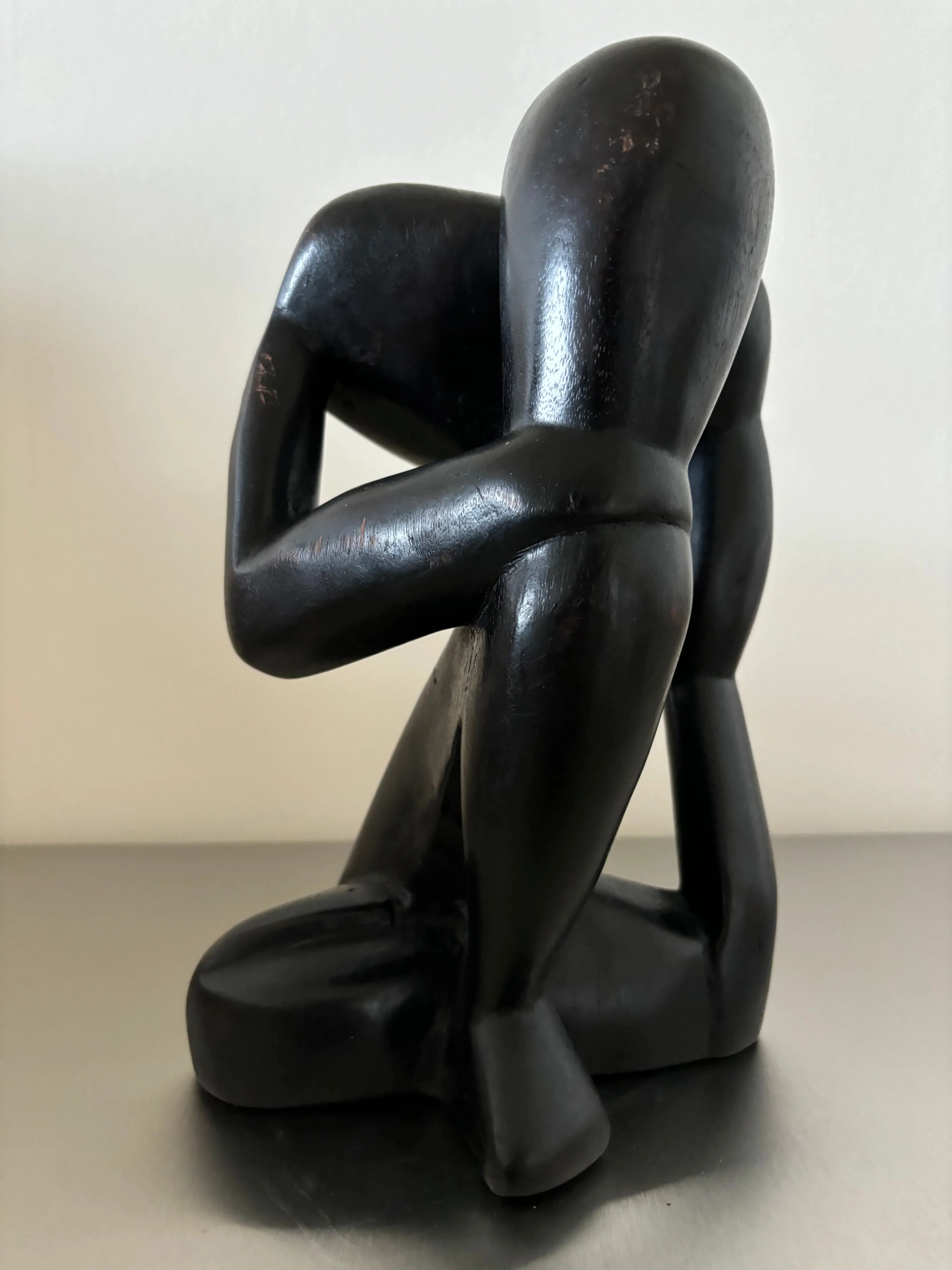 Black Wooden Object - “The Thinker” - Image 6
