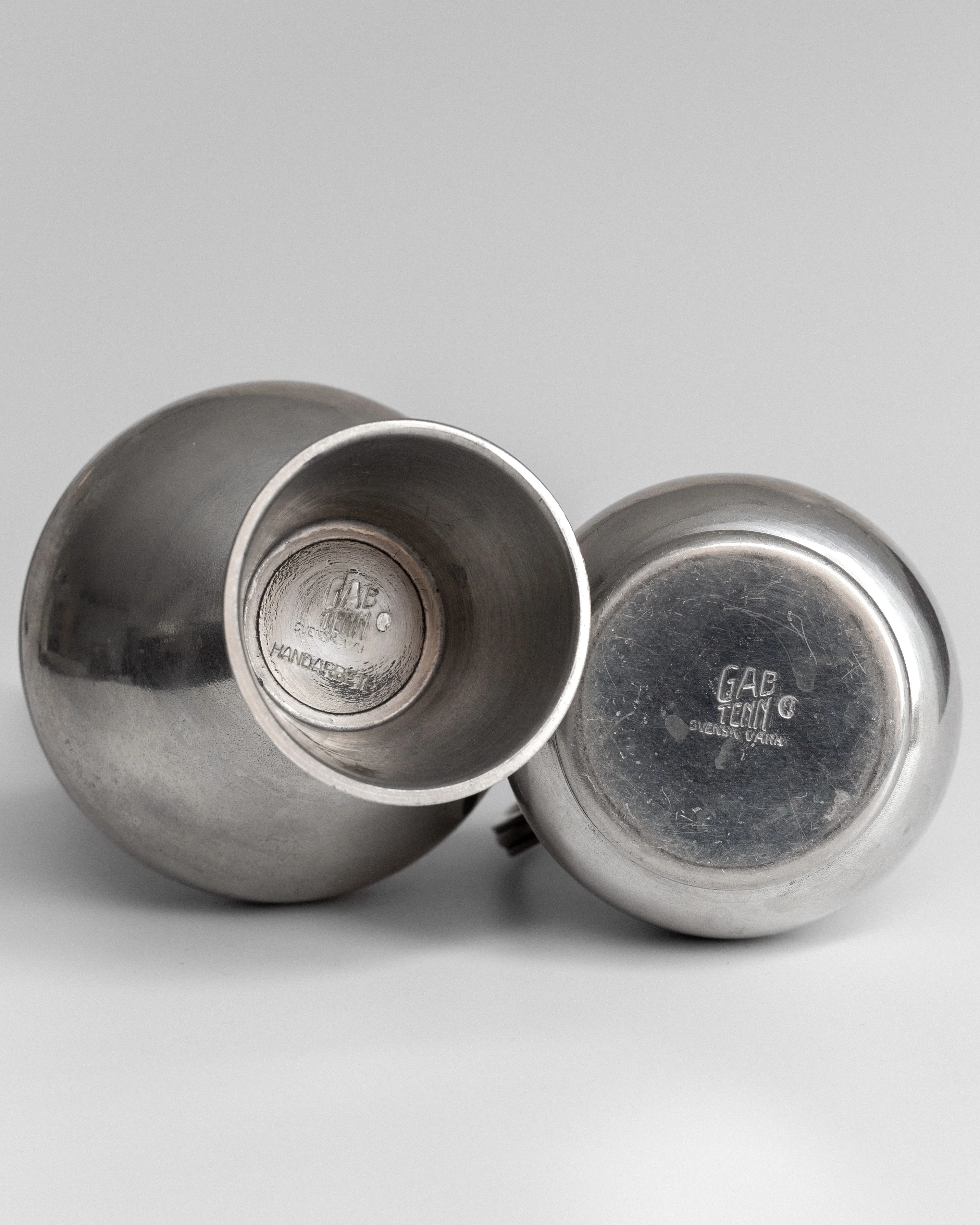 Pair of Pewter Vessels by GAB, Sweden, 1950s - Image 6