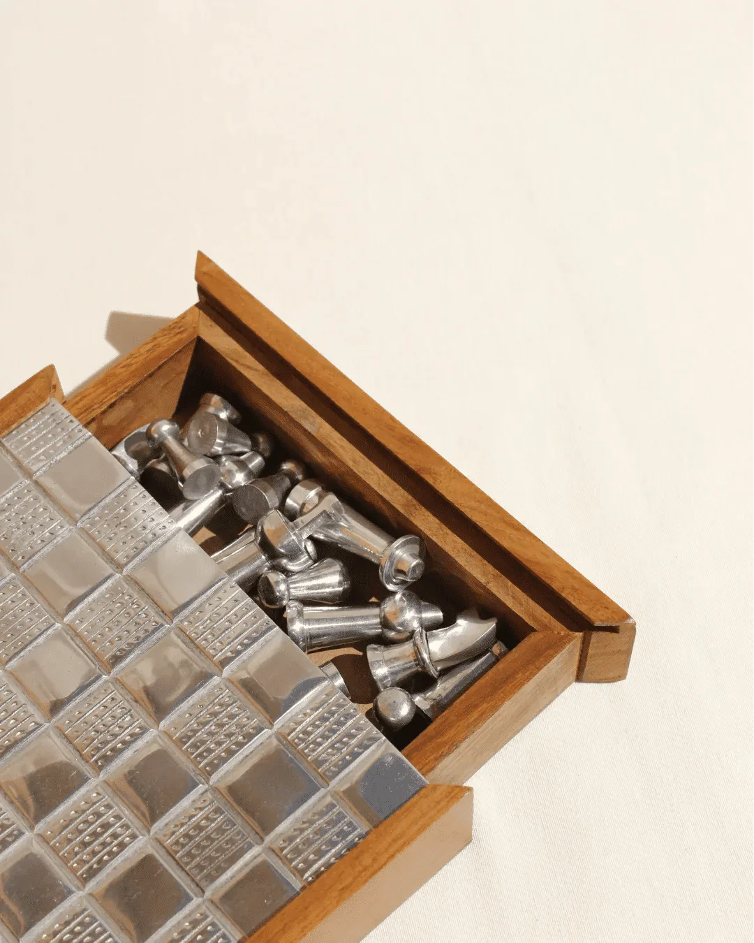 Wood and Metal Chessboard - Image 4