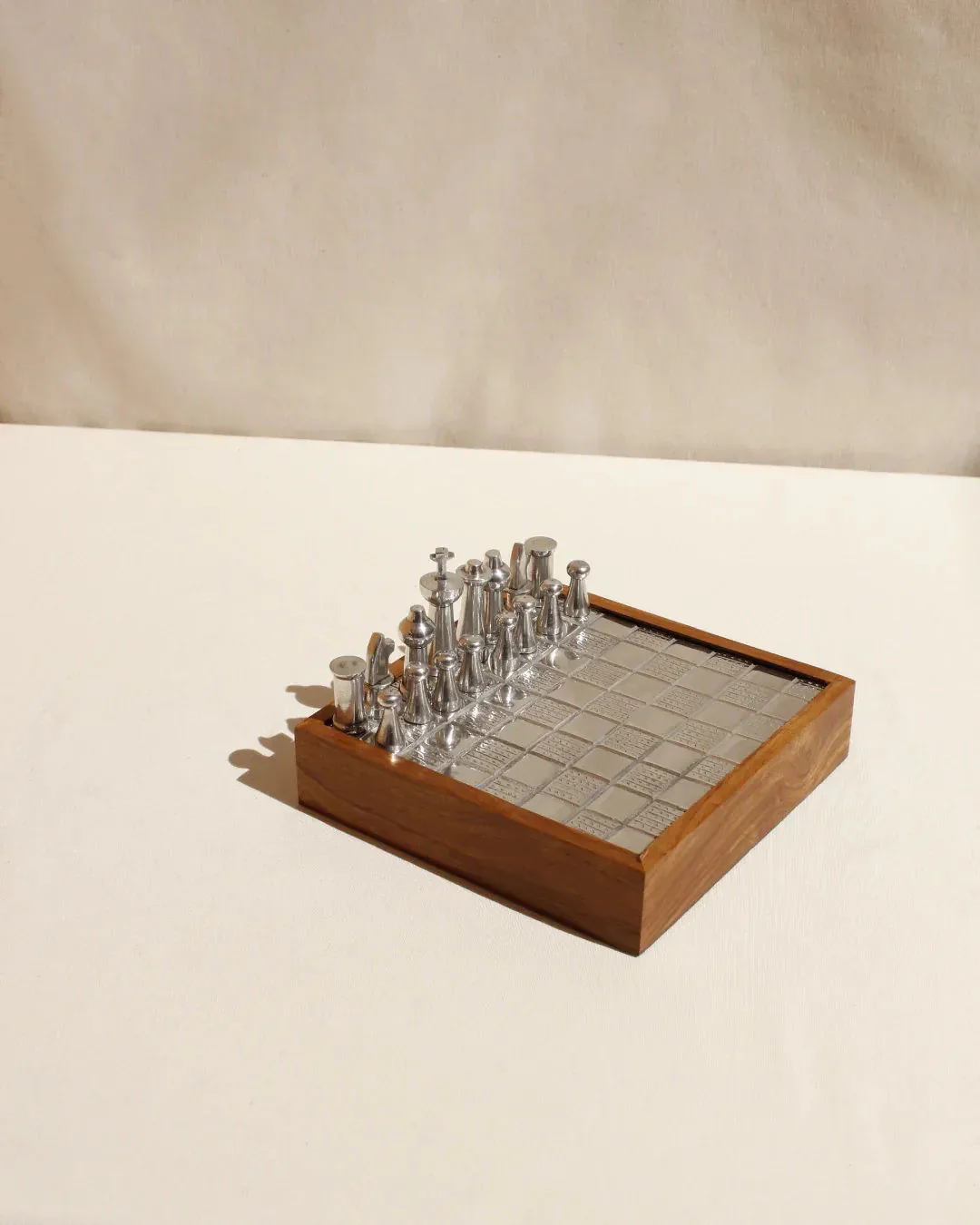 Wood and Metal Chessboard - Image 5